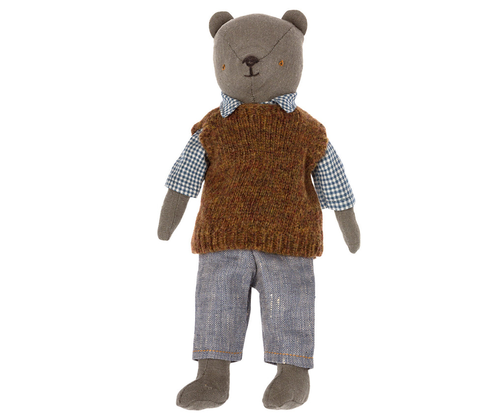 Maileg kledingset voor Teddy papa hemd, debardeur en broek
