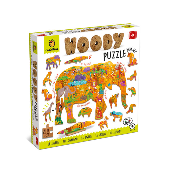 Ludattica Woody savanne houten puzzel