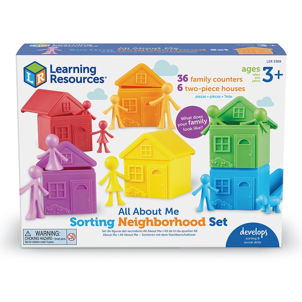 verpakking Learning Resources sorteren met huizen en families