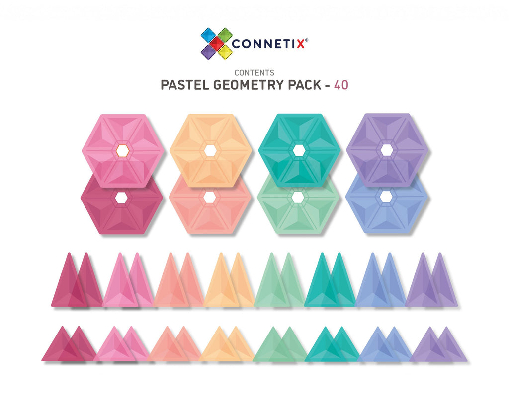 Connetix 40delige pastel geometry pack