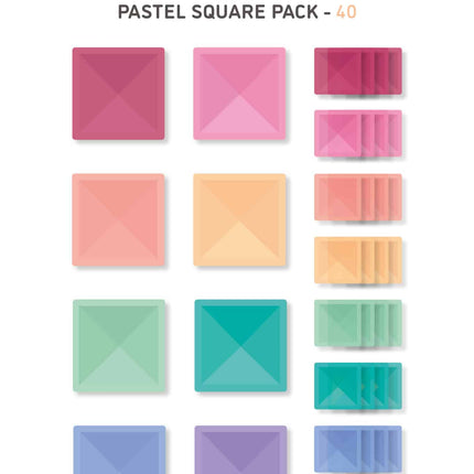 Connetix 40delige pastel square pack