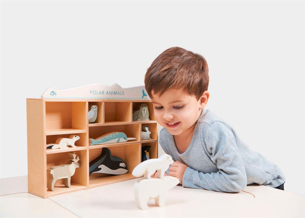 Tender Leaf set met houten pooldieren