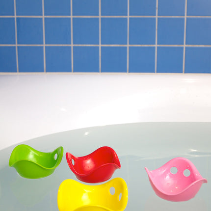 Moluk set van 6 mini Bilibo's als badspeelgoed