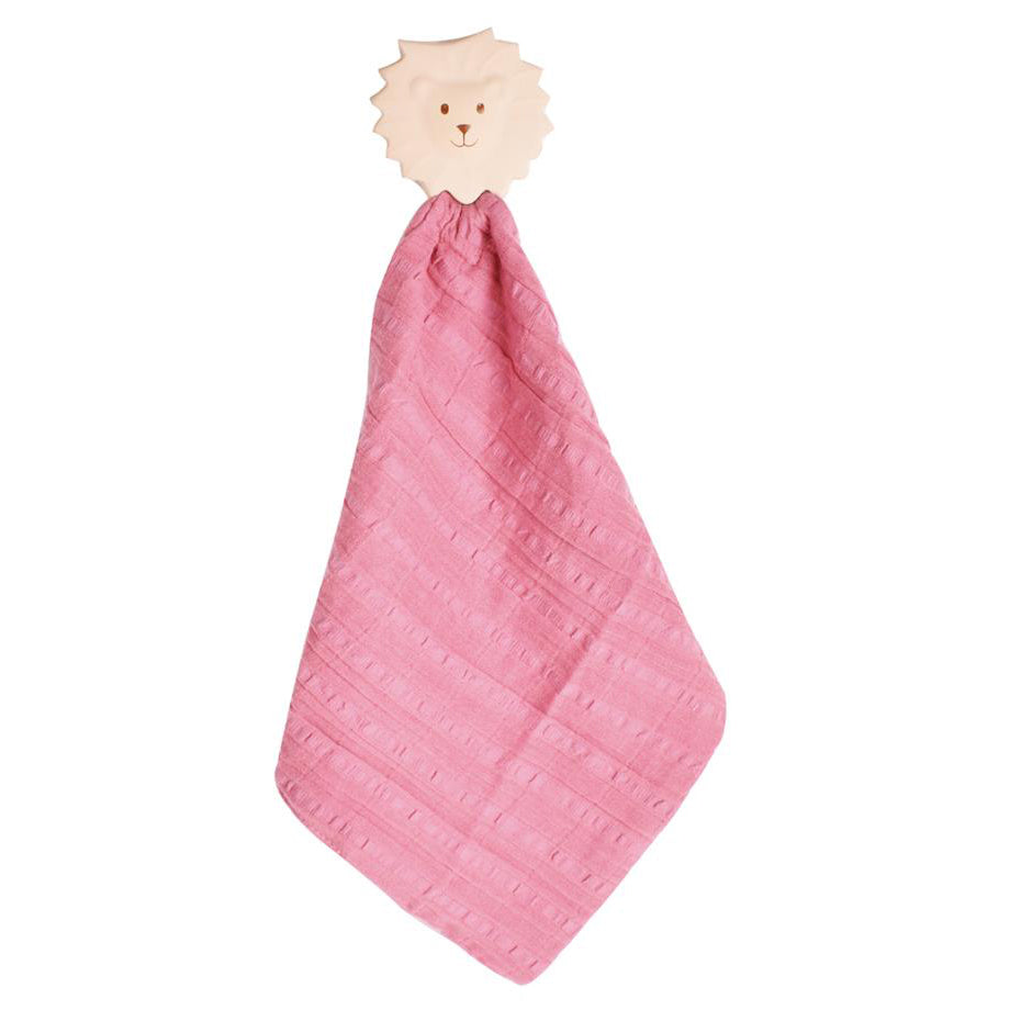 Tikiri roze knuffeldoekje met leeuw