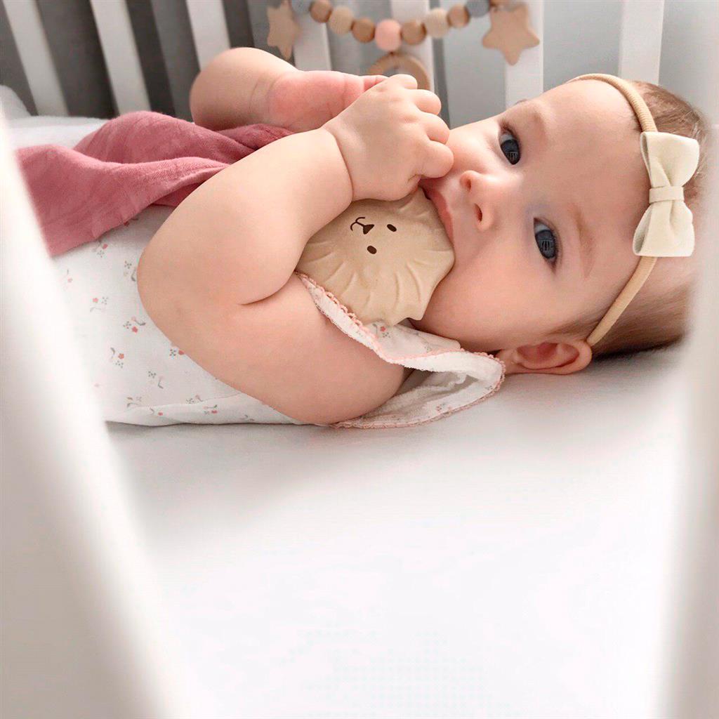 Tikiri roze knuffeldoekje met leeuw