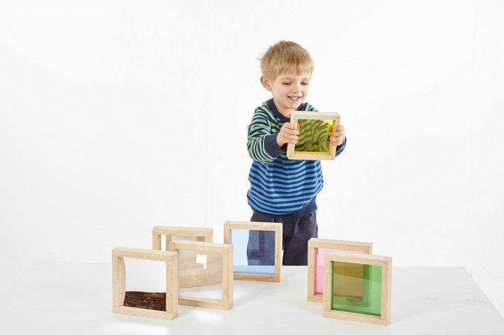 Tickit vierkante sensorische houten blokken
