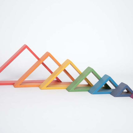Tickit rainbow architect driehoeken op een rij