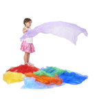 mooie organza stof van Tickit in alle kleuren van de regenboog