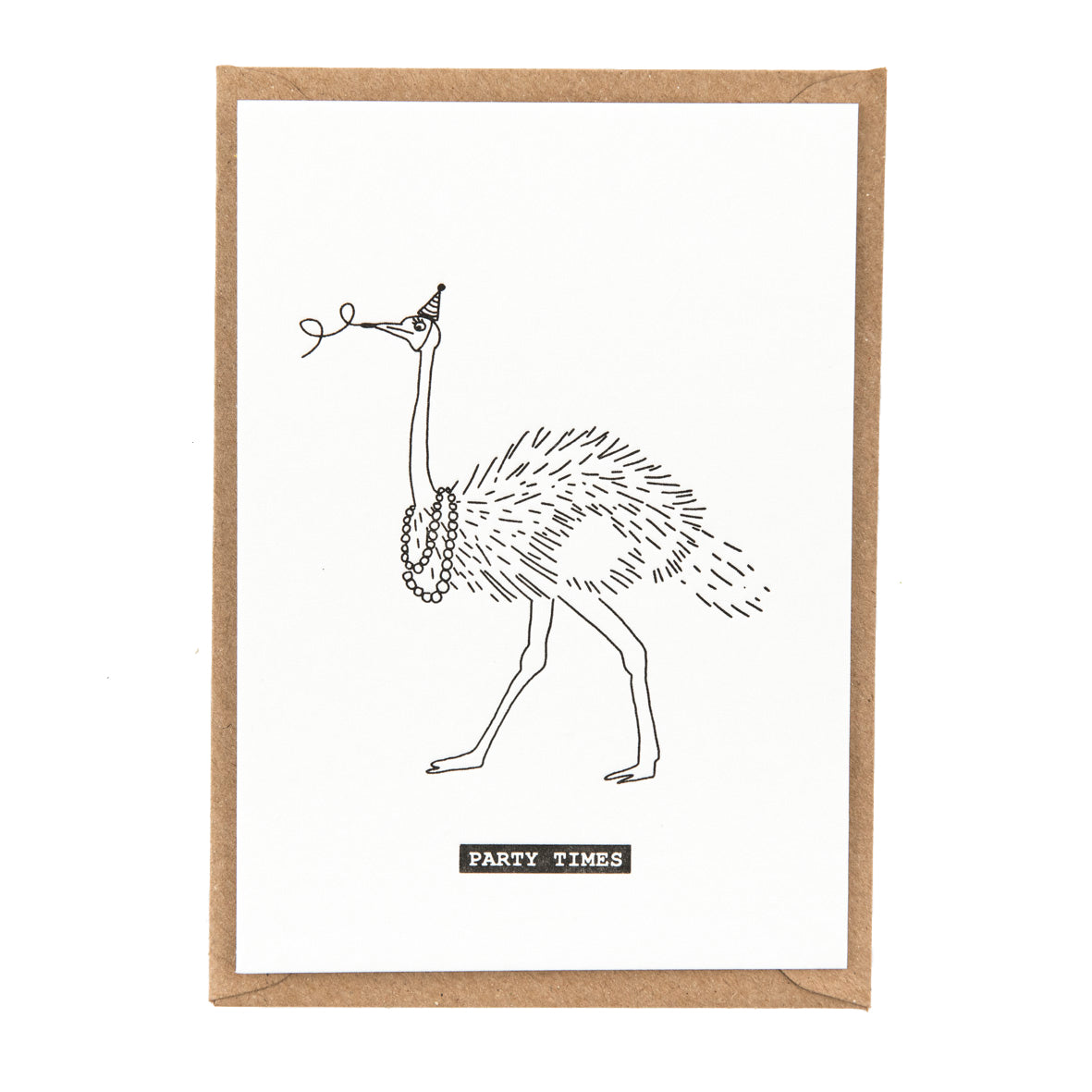 wenskaart struisvogel