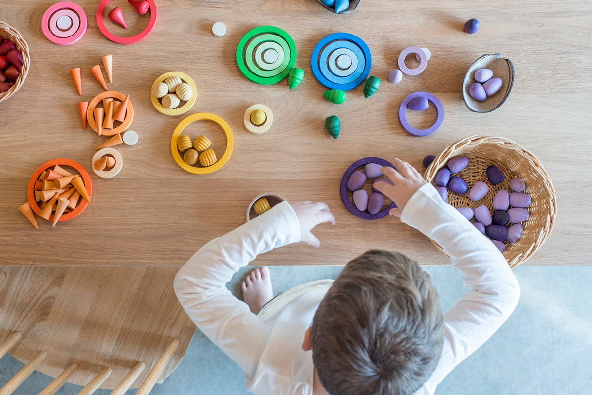 sorteren op kleur met grapat nest ringen
