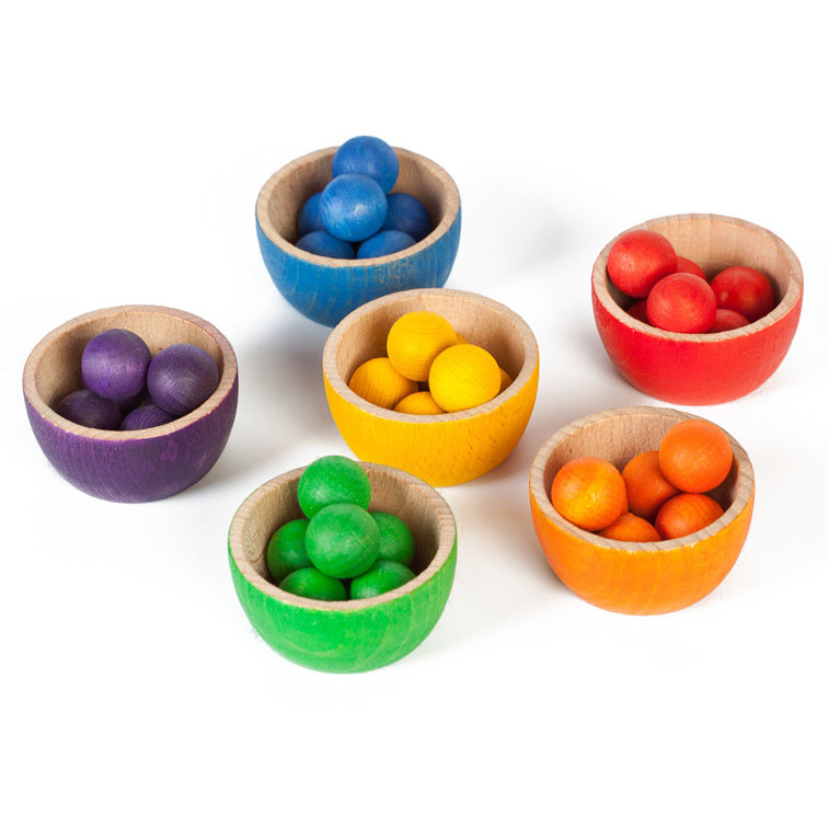 Grapat 6 schaaltjes, 36 knikkers en een pincet