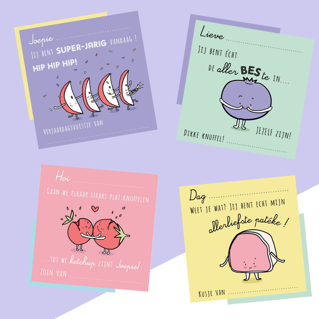 Hanne Luyten - brooddoosbriefjes reeks 2 met snackdoos