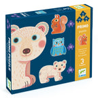 Djeco primo set van 3 puzzels in het bos (9, 12 en 16 stukken)