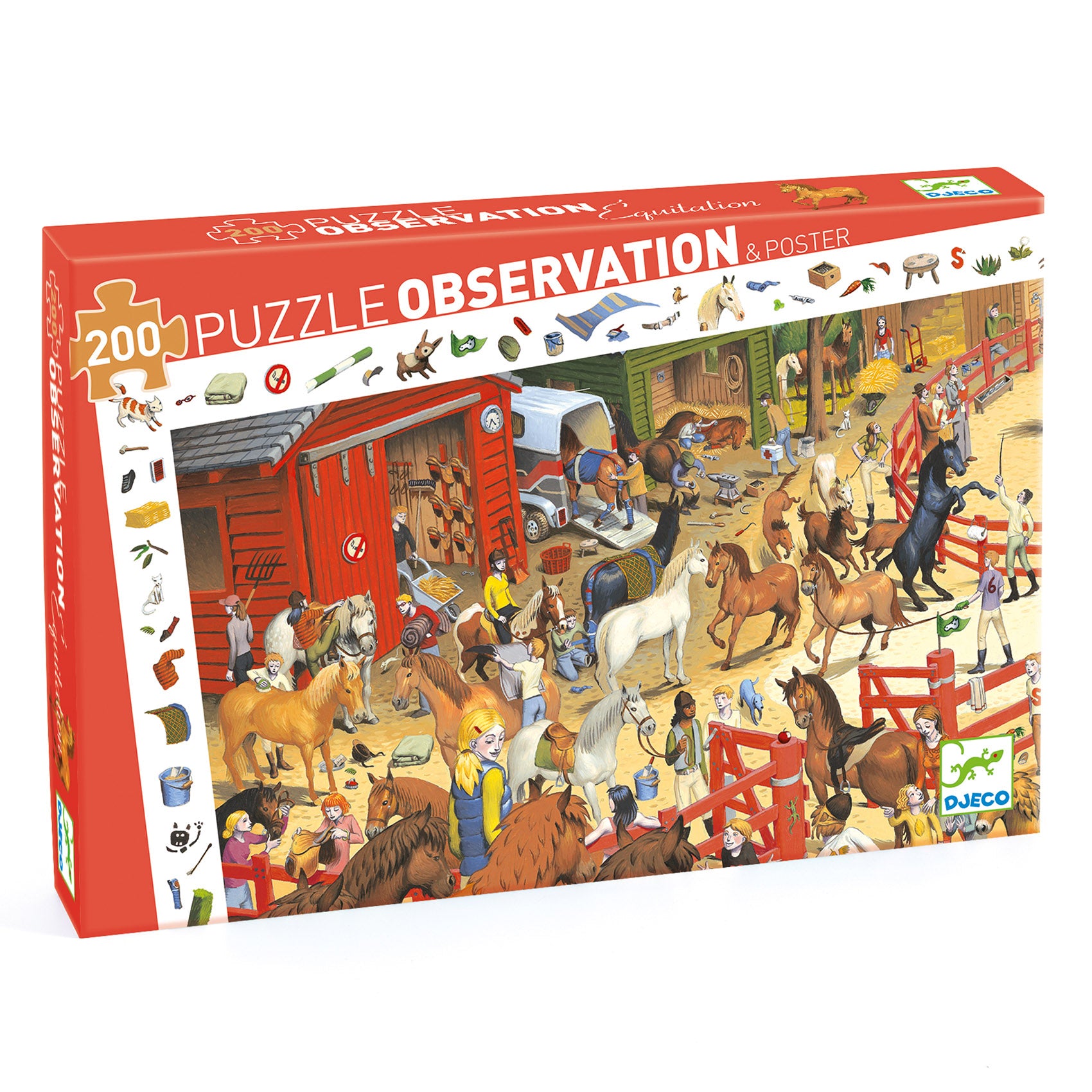 Djeco observatiepuzzel paardrijden 200 stukken