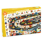 Djeco observatiepuzzel autorace 54 stukken