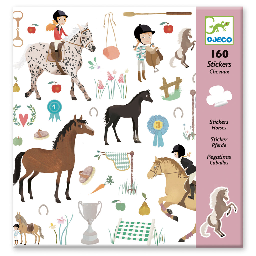 Djeco 160 stickers paarden