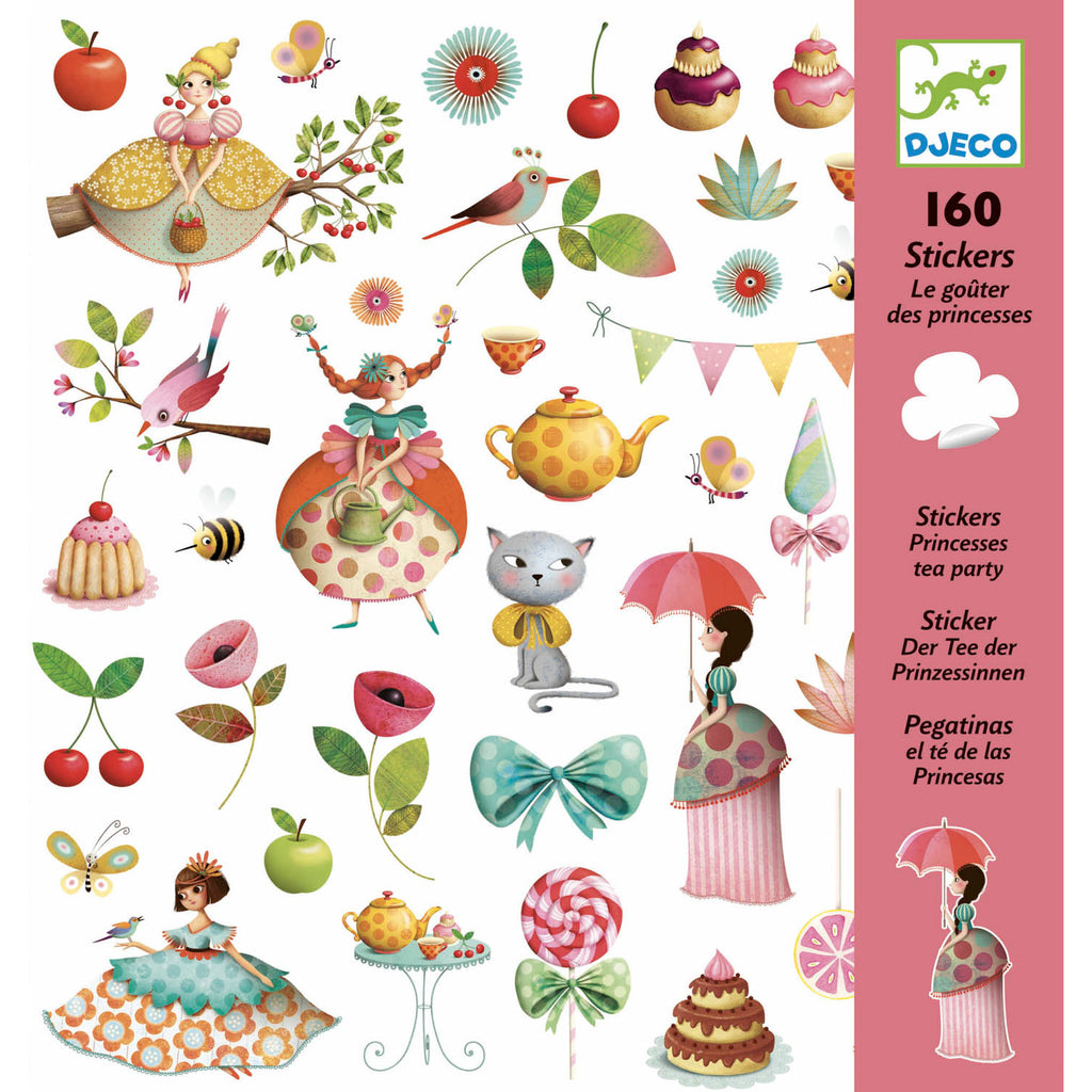 Djeco 160 stickers theekransje met prinsessen