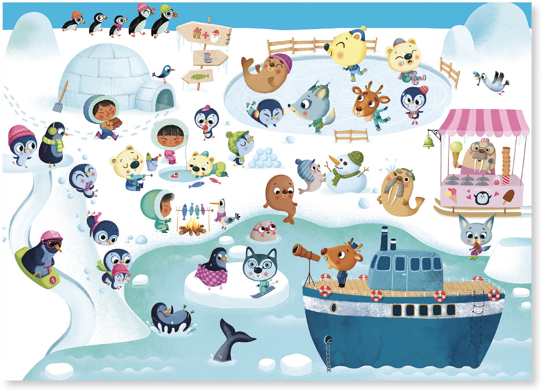 Djeco decalcomanie krasplaatjes savanne, woestijn en noordpool