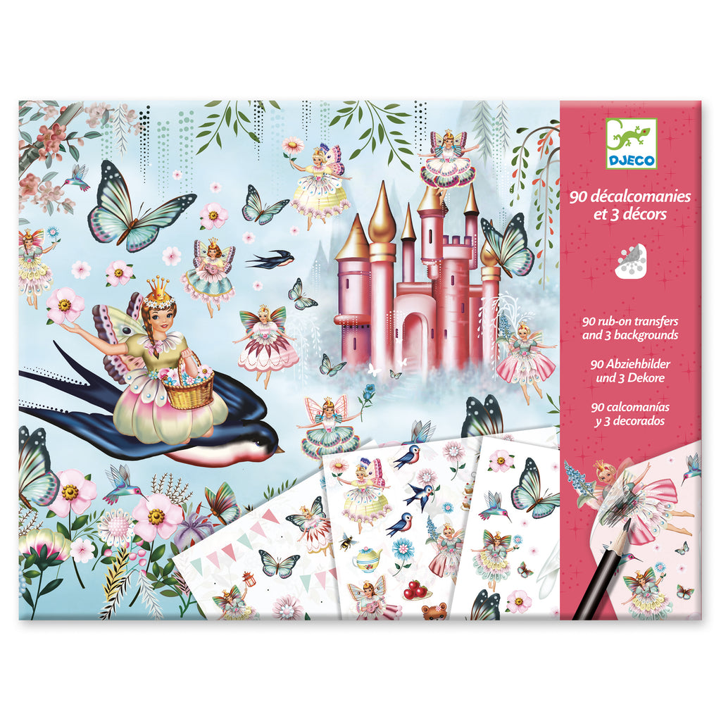 Djeco decalcomanie krasplaatjes feeënland