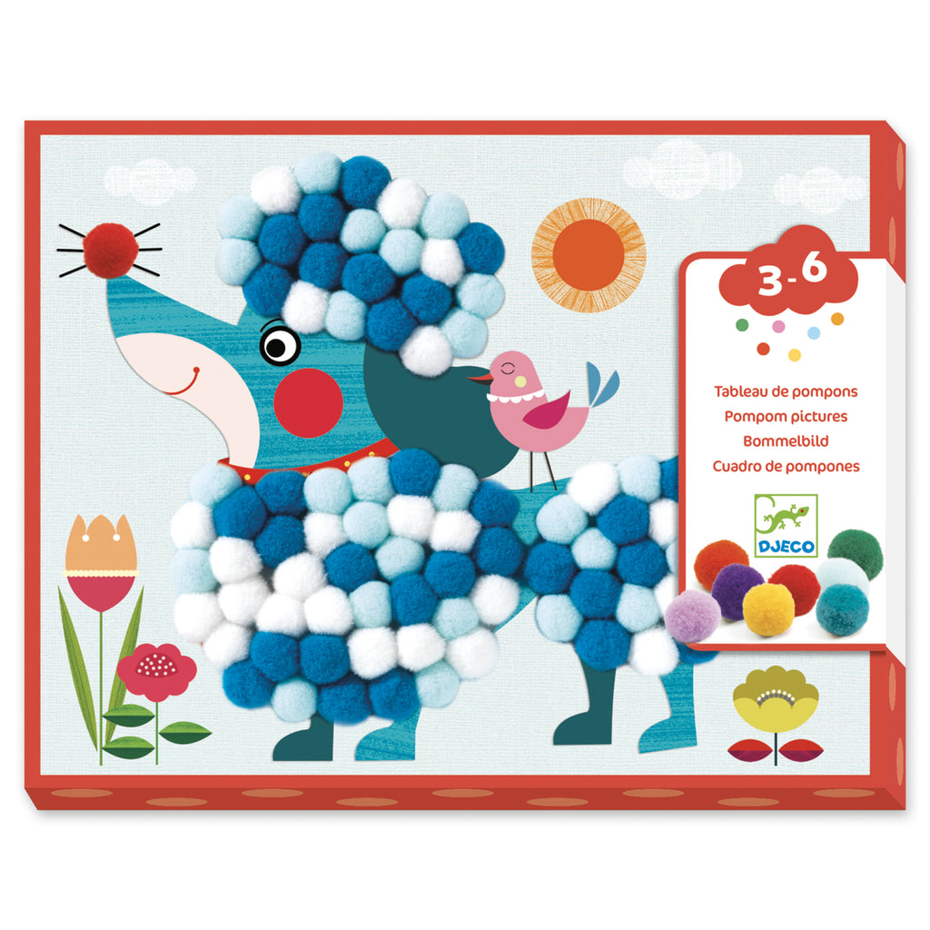 Djeco knutselset pompoms collage honden