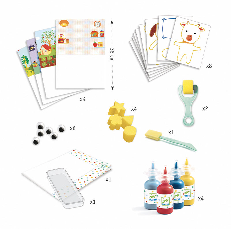 Djeco knutselset schilderen met sponzen