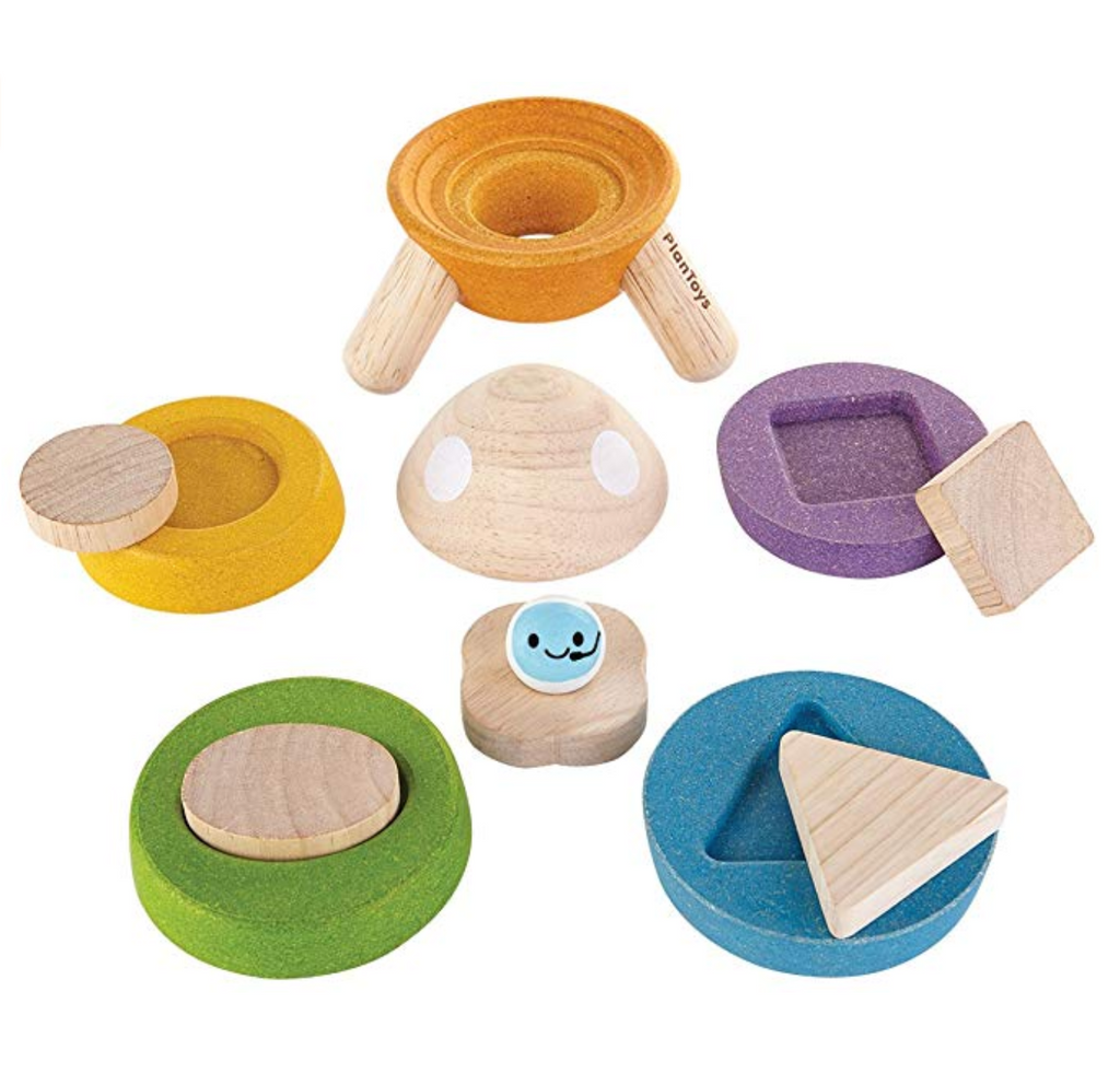 PlanToys houten stapelraket speelgoed