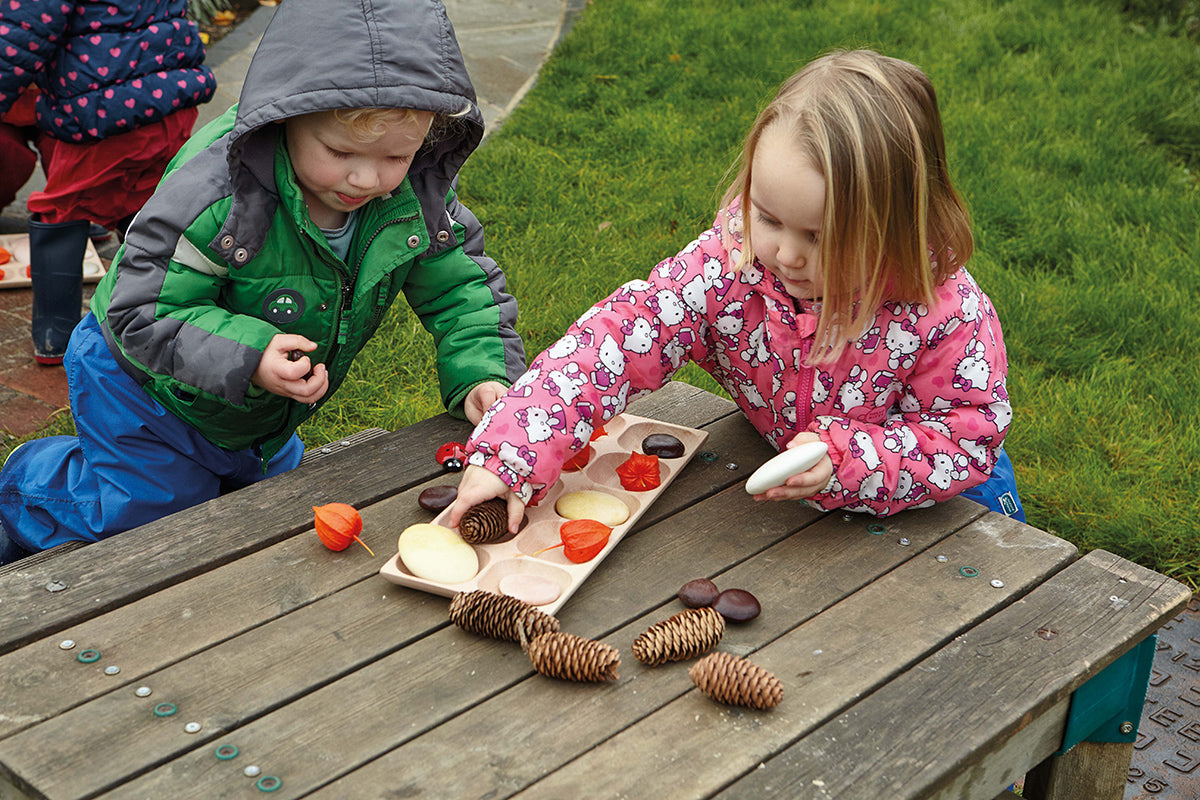 Yellow Door houten tray met 10 vakken