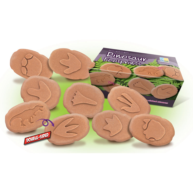 Yellow Door ontdekstenen pootafdrukken dinosaurussen