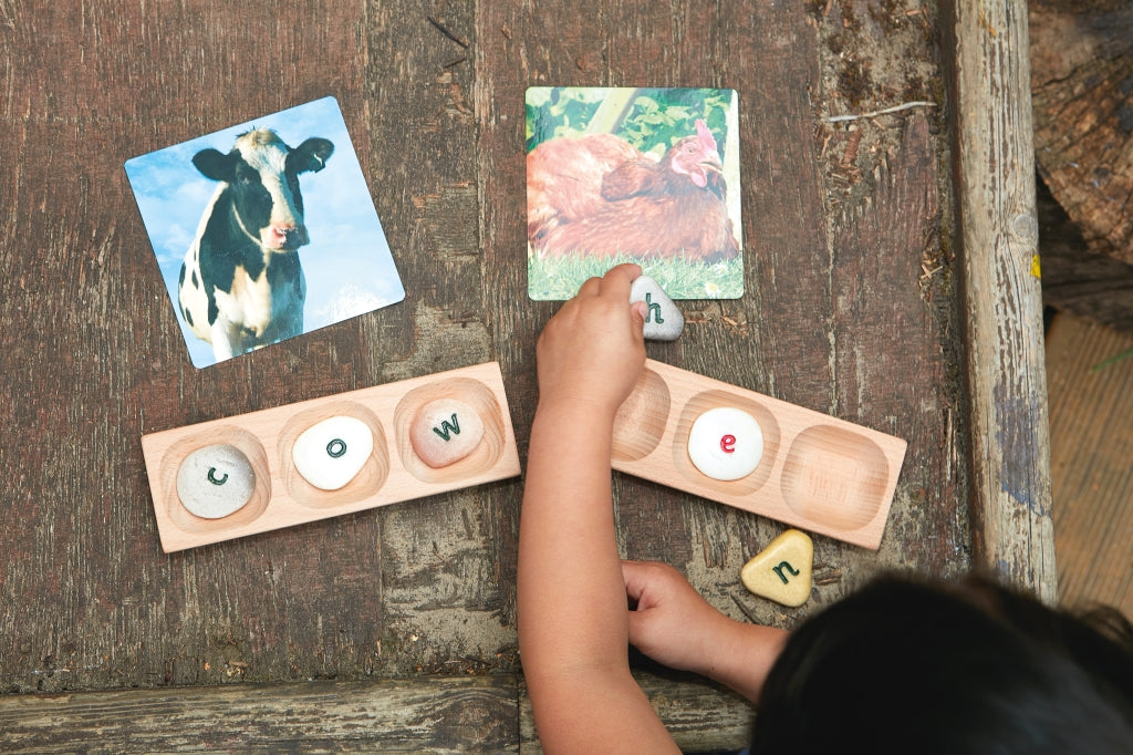Yellow Door houten tray met 3 vakken