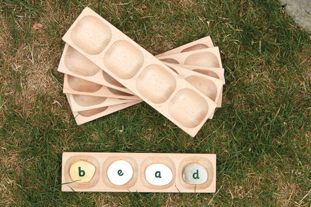 Yellow Door houten tray met 4 vakken