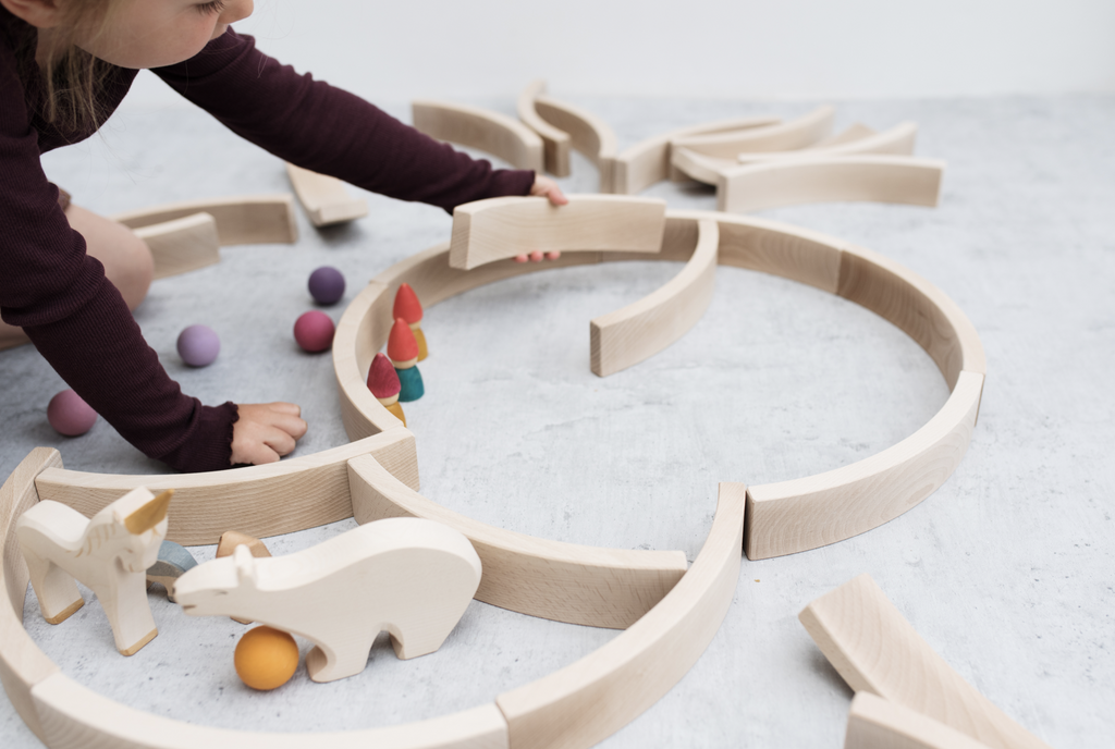 Abel blocks set van 24 houten blokken