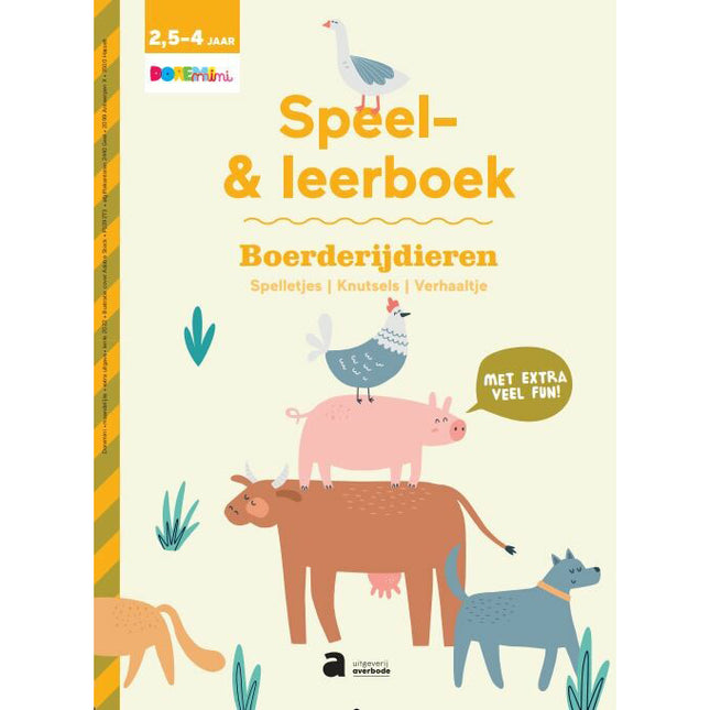 Speel- en leerboek Boerderijdieren - Uitgeverij Averbode