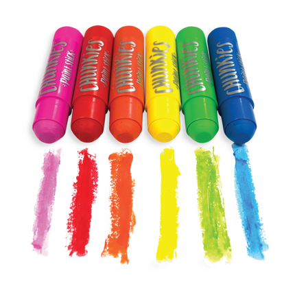 Ooly verfstiften Chunkies Paint Sticks 12 stuks roze, rood, oranje, geel, groen en blauw getest