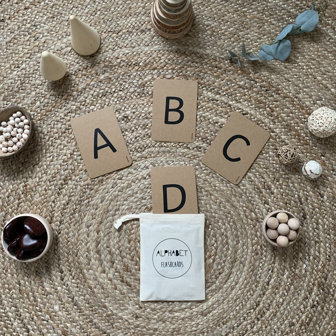 cursieve alfabetkaarten