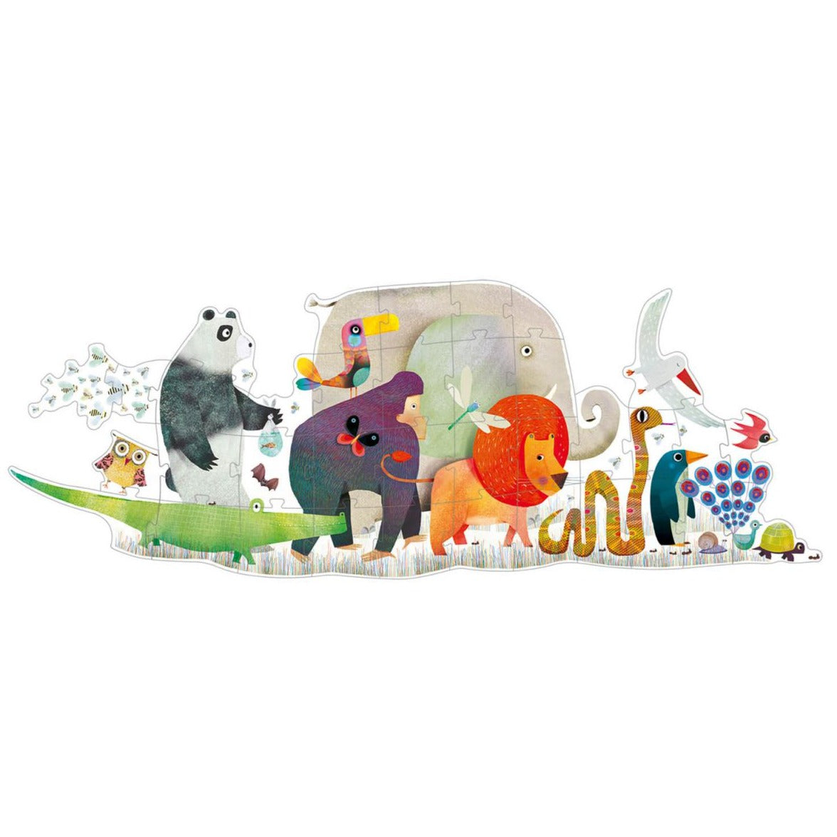 Djeco Giant puzzel Dierenparade 36 stukken