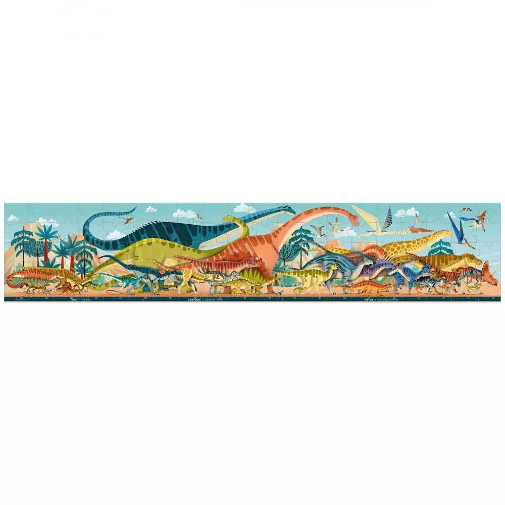 Janod panoramische puzzel dinosaurussen 100 stukken