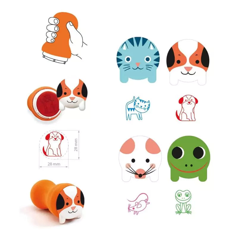 Djeco stempelset huisdieren