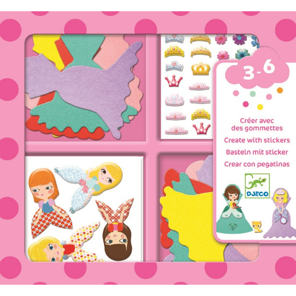 Djeco stickerset prinsessen