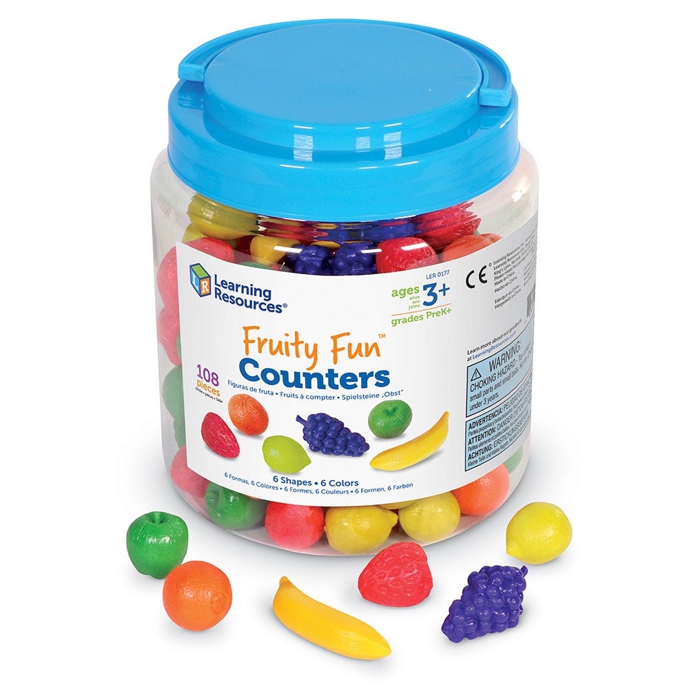 Learning Resources Fruity fun sorteren met fruit (set van 108)