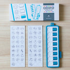 Gezinnig checkpad inhoud blauw