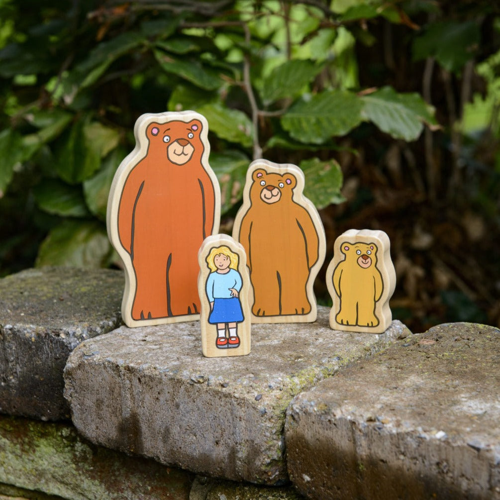 Yellow Door 4 houten figuren Goudlokje