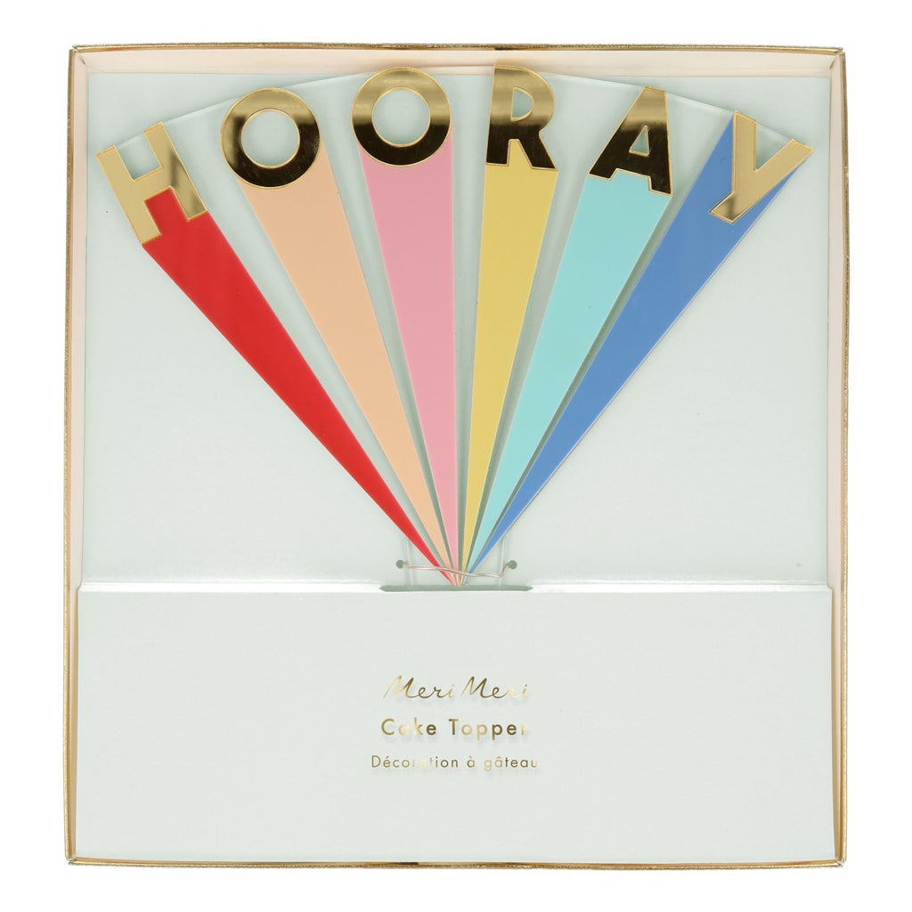 Meri Meri cake topper acryl hooray