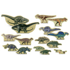 Yellow Door speelset met 8 houten dinosaurussen