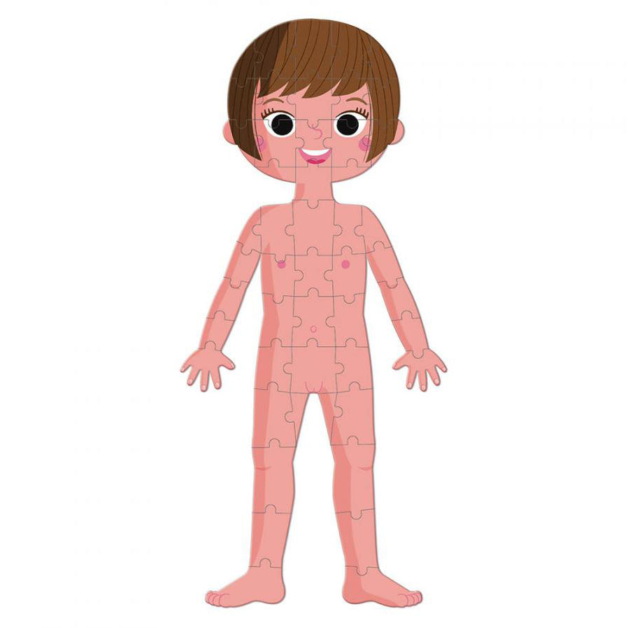 meisje Janod 4 educatieve puzzels over het menselijk lichaam 50, 75 en 100 stukken