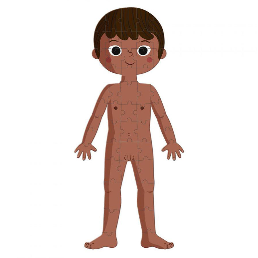 jongen Janod 4 educatieve puzzels over het menselijk lichaam 50, 75 en 100 stukken