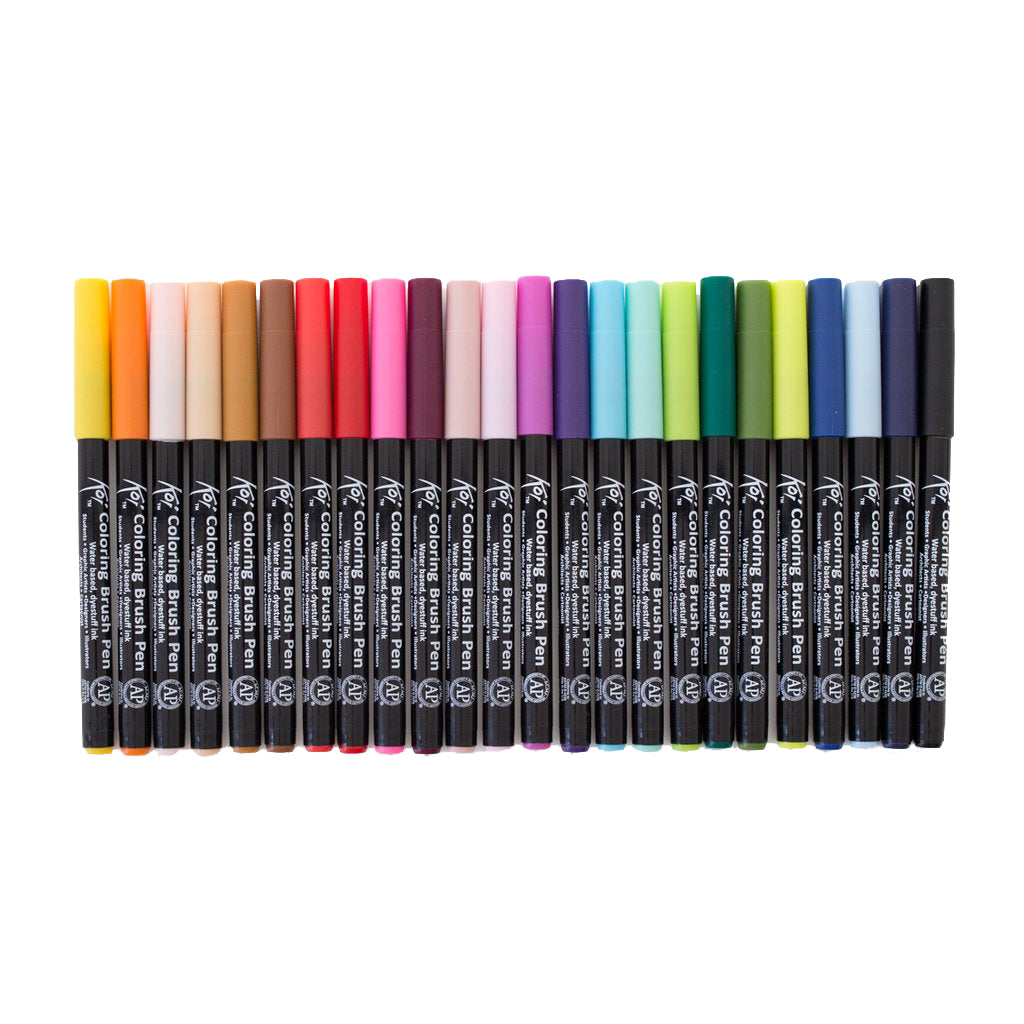 Koi coloring brush pen set van 24