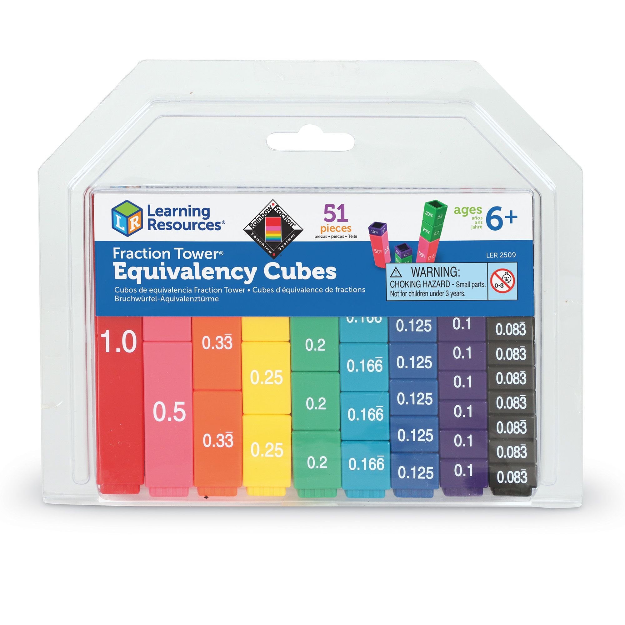 verpakking Learning Resources Fraction Tower rekenen met breuken