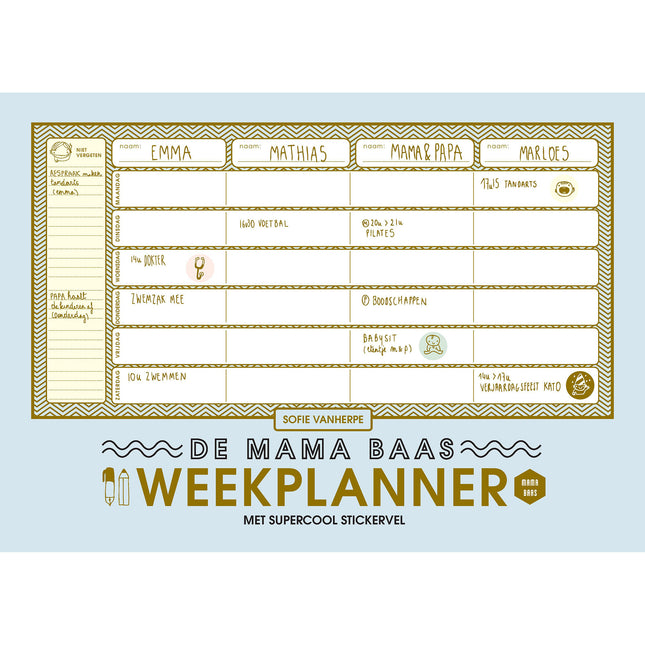 Mama Baas Weekplanner - Sofie Vanherpe