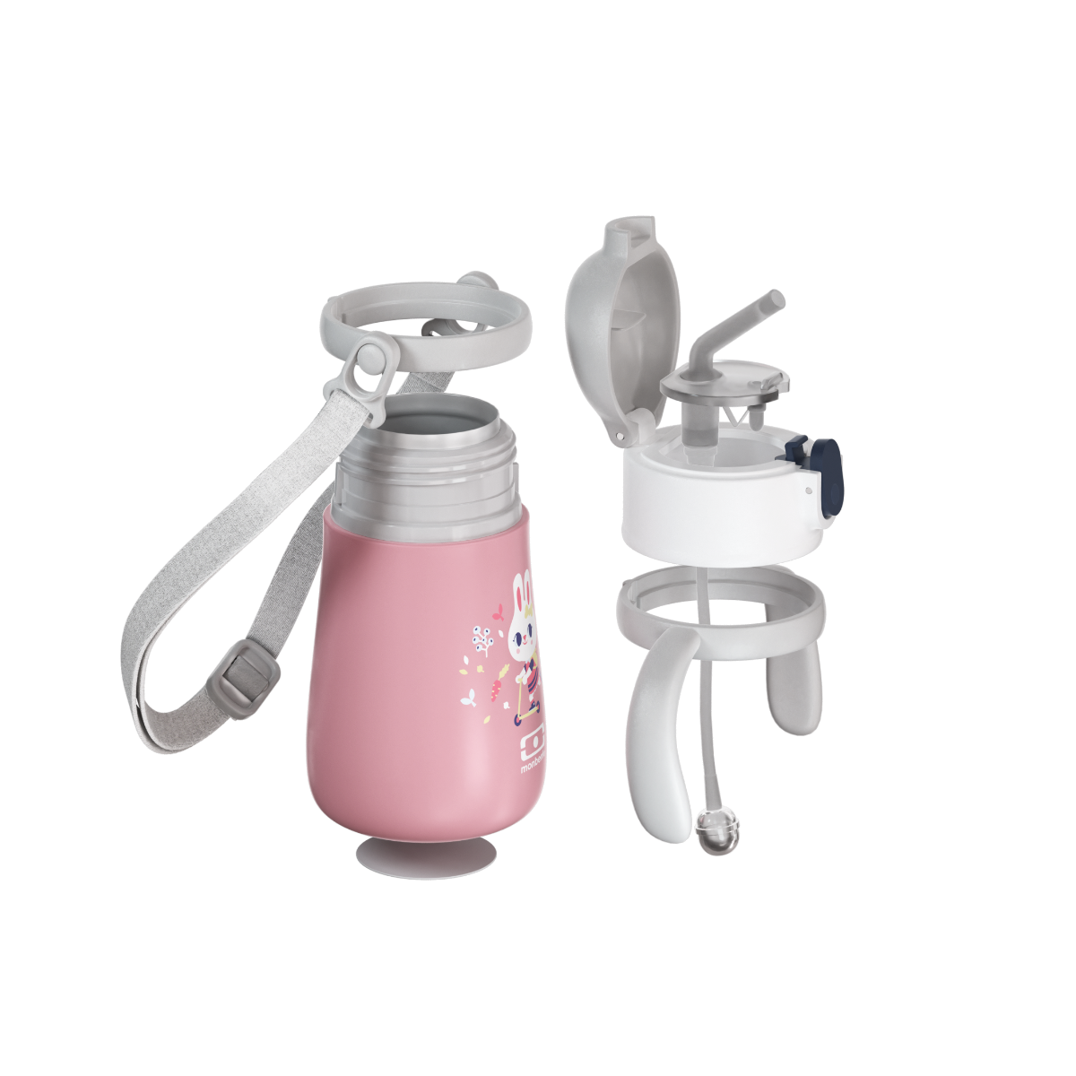 Monbento MB Stram pink bunny drinkfles