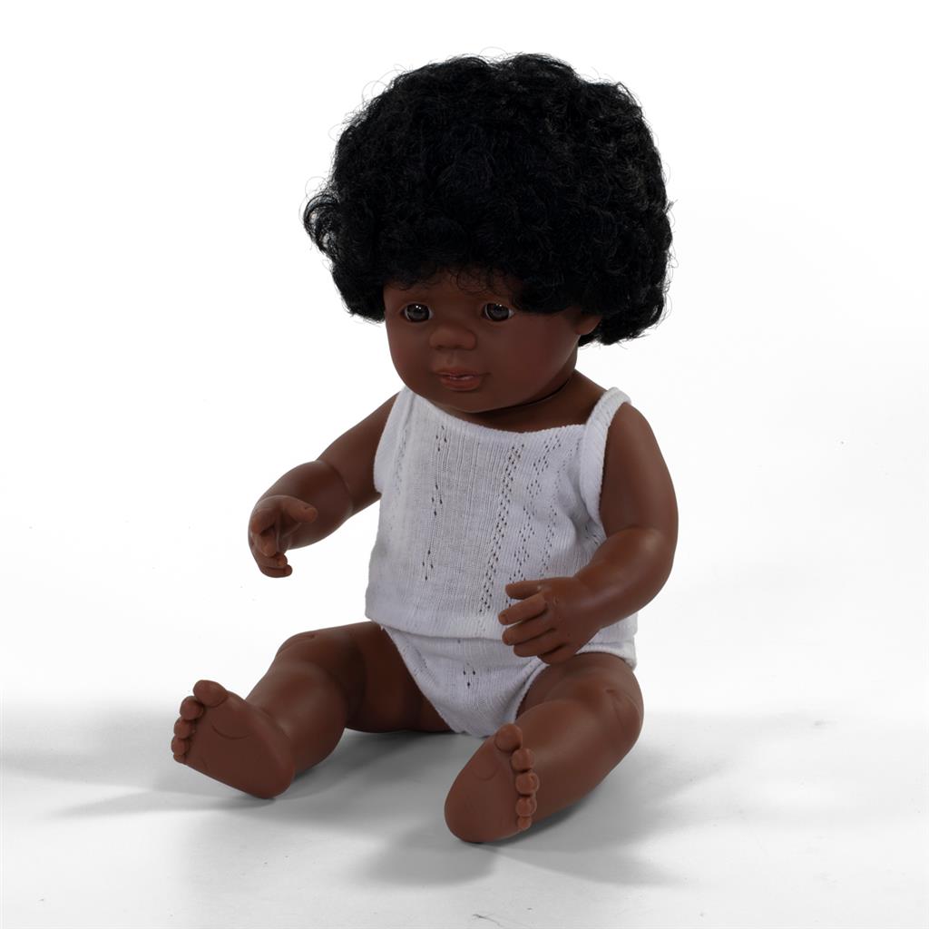 Miniland pop Afro Amerikaans meisje 38cm